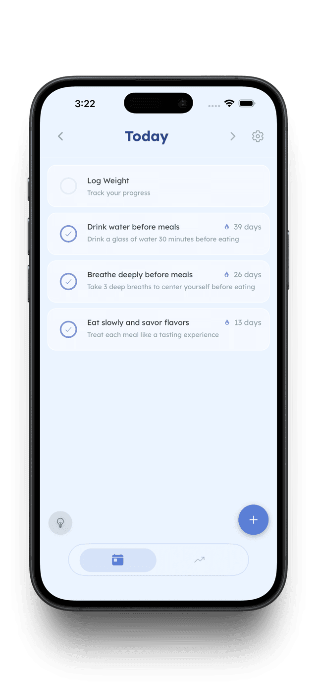 Habit Lab app home screen